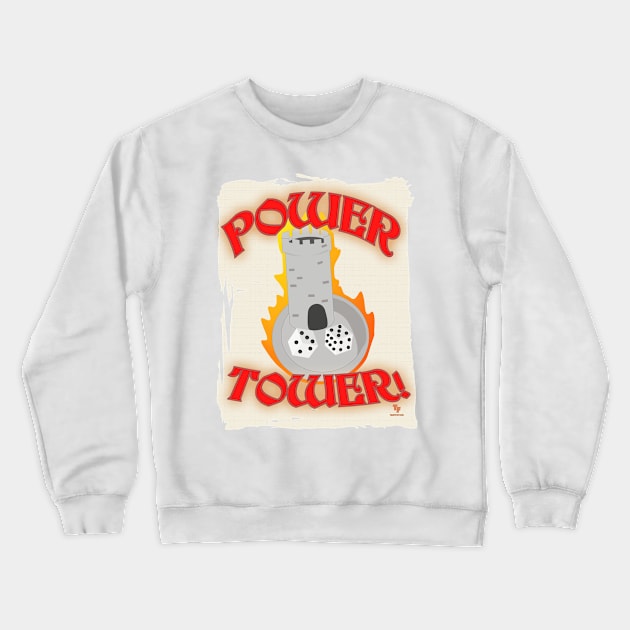 Power Tower Board Game Dice Design Crewneck Sweatshirt by Tshirtfort